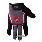 2014 Castelli Gants Doigts Longs Ciclismo Rouge