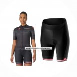 2024 Maillot Cyclisme Femme Giro D'italia Noir Manches Courtes Et Cuissard