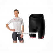 2024 Maillot Cyclisme Femme Giro d'Italia Blanc Manches Courtes Et Cuissard