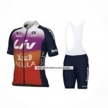 2024 Maillot Cyclisme Jayco AlUla Rose Orange Manches Courtes Et Cuissard