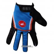 2014 Castelli Gants Doigts Longs Ciclismo Bleu