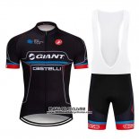 2019 Maillot Ciclismo Giant Castelli Noir Rouge Manches Courtes et Cuissard