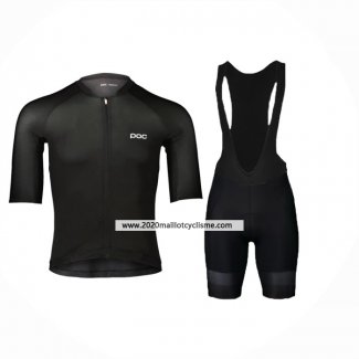 2024 Maillot Cyclisme POC Noir Manches Courtes Et Cuissard