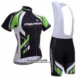 2017 Maillot Ciclismo Merida Noir et Vert Manches Courtes et Cuissard