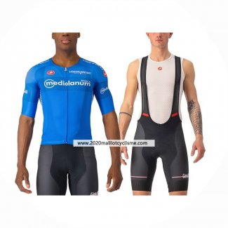 2024 Maillot Cyclisme Giro D'italia Bleu Manches Courtes Et Cuissard