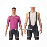 2024 Maillot Cyclisme Giro d'Italia Violet Manches Courtes Et Cuissard