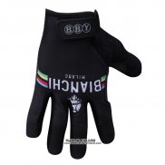 2014 Bianchi Gants Doigts Longs Ciclismo Noir