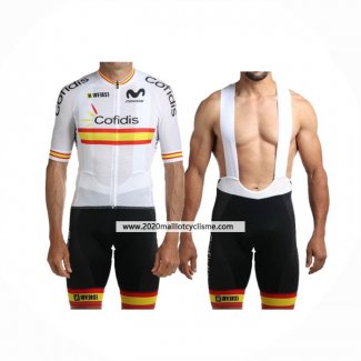 2024 Maillot Cyclisme Cofidis Blanc Manches Courtes Et Cuissard