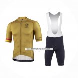 2024 Maillot Cyclisme Nalini Lumiere Marron Manches Courtes Et Cuissard