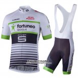 2018 Maillot Ciclismo Fortuneo Samsic Blanc Manches Courtes et Cuissard