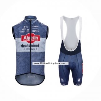 2024 Gilet Coupe-vent Alpecin Deceuninck Bleu Et Cuissard