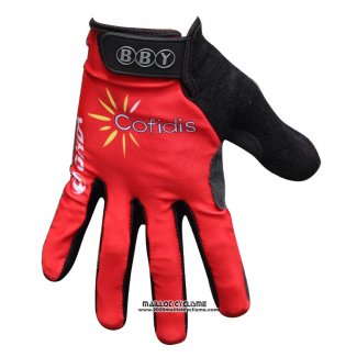 2014 Cofidis Gants Doigts Longs Ciclismo