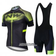 2019 Maillot Ciclismo Northwave Noir Vert Manches Courtes et Cuissard