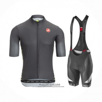 2021 Maillot Cyclisme Castelli Noir Manches Courtes et Cuissard