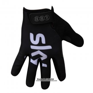 2014 Sky Gants Doigts Longs Ciclismo Noir