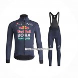 2024 Maillot Cyclisme Bora-Hansgrone Fonce Bleu Manches Longues Et Cuissard