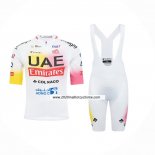 2024 Maillot Cyclisme UAE Rose Jaune Manches Courtes Et Cuissard