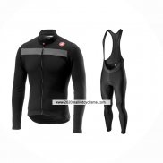 2024 Maillot Cyclisme Castelli Noir Manches Longues Et Cuissard