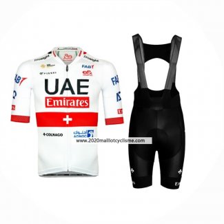 2024 Maillot Cyclisme UAE Rouge Blanc Manches Courtes Et Cuissard