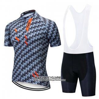 2019 Maillot Ciclismo Northwave Gris Orange Manches Courtes et Cuissard