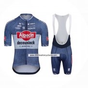 2024 Maillot Cyclisme Alpecin Deceuninck Bleu Manches Courtes Et Cuissard