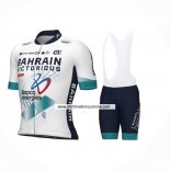 2024 Maillot Cyclisme Bahrain Victorious Blanc Manches Courtes Et Cuissard