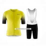 2024 Maillot Cyclisme Craft Jaune Manches Courtes Et Cuissard